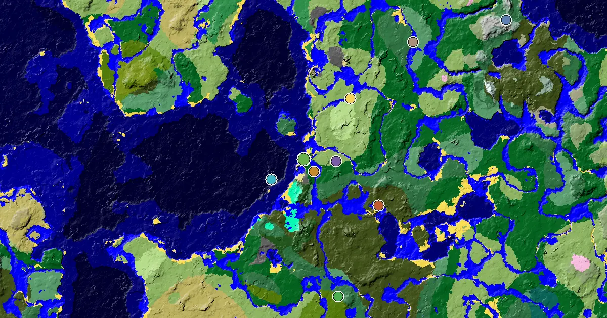 Forest Seed With a Trial Chamber by Spawn — biome and structure map