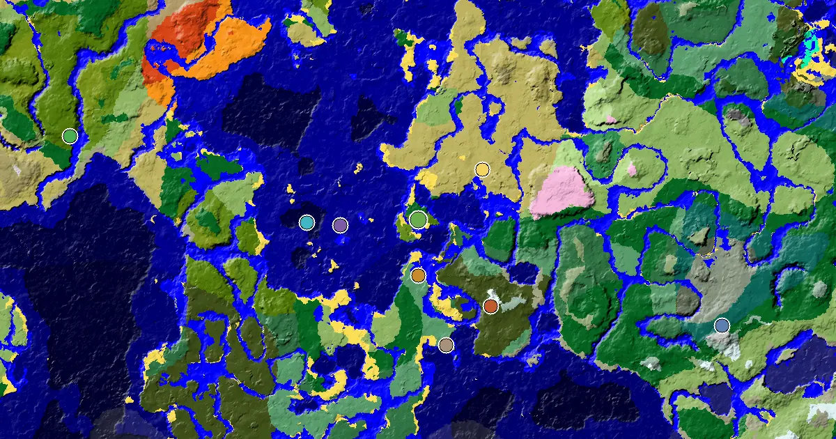 Jungle Seed With a Mansion Within Reach — biome and structure map