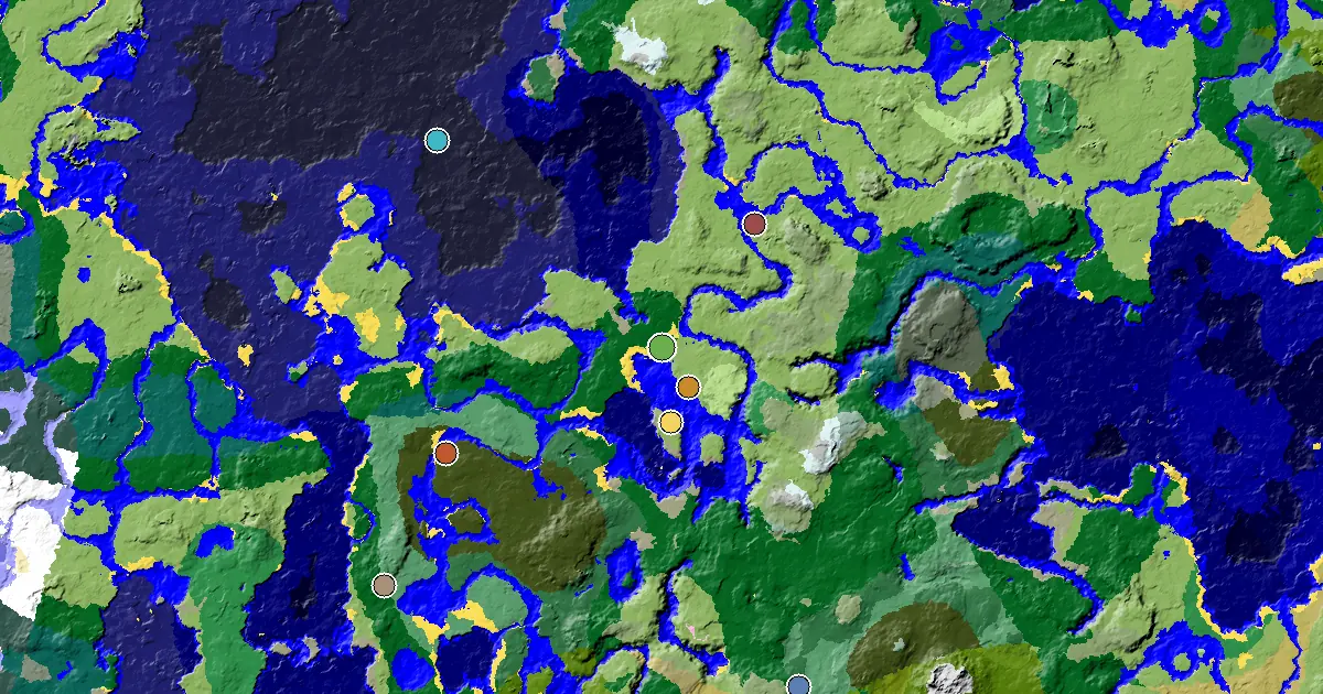 Minecraft Forest Seed: a Mansion Within Reach — biome and structure map