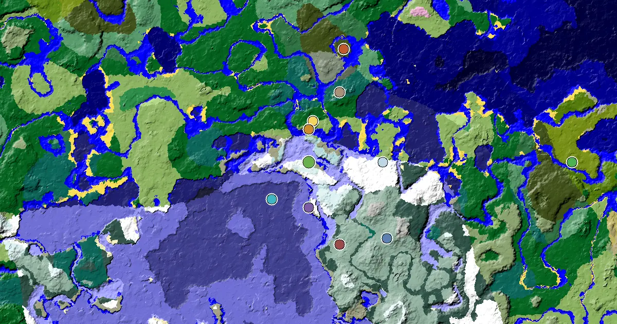 a Mansion Within Reach Near a Snowy Plains Spawn — biome and structure map