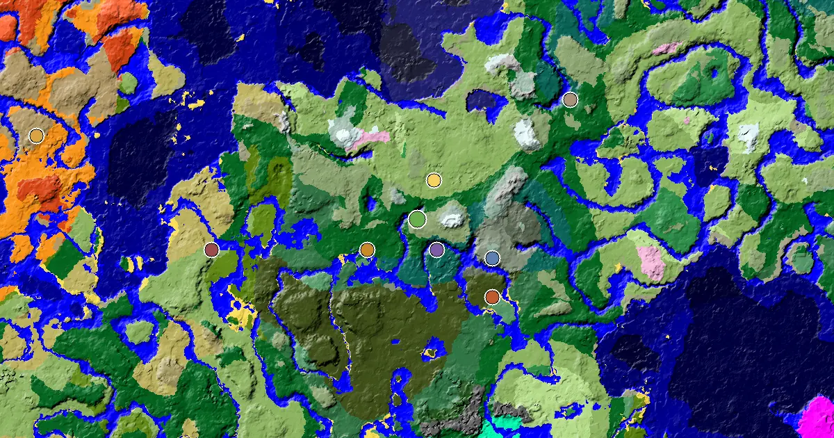 Meadow Spawn — a Mansion Within Reach — biome and structure map