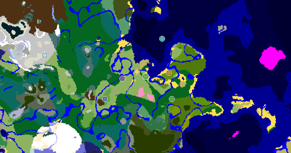 Minecraft Plains Seed: a Village Beside Spawn — biome and structure map