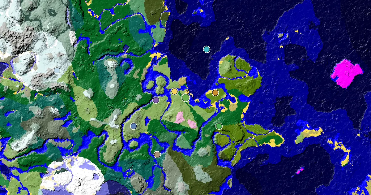 Minecraft Plains Seed: a Village Beside Spawn — biome and structure map