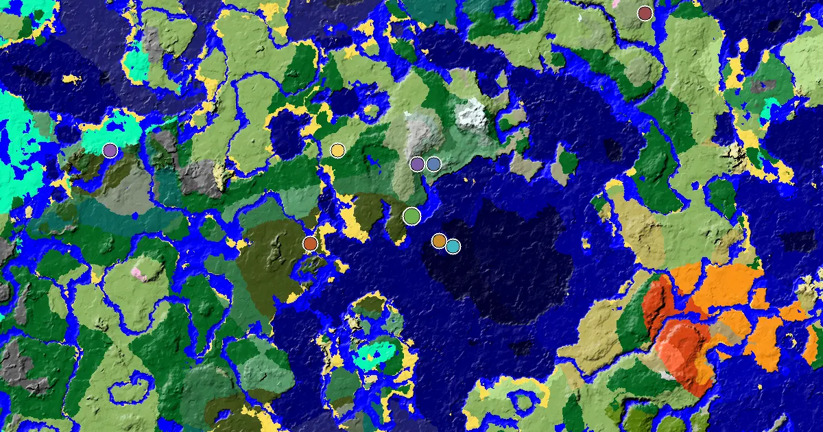 Minecraft Dark Forest Seed: an Ancient City Under Spawn — biome and structure map