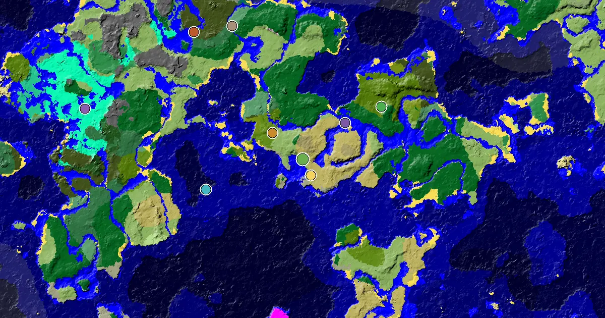 Savanna Seed With a Village Beside Spawn — biome and structure map