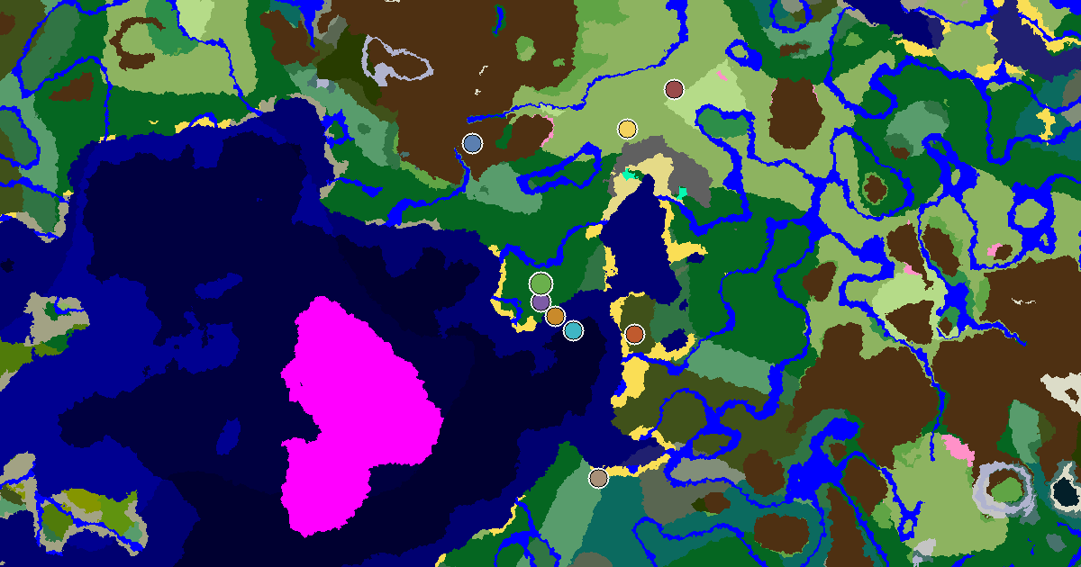 a Woodland Mansion Nearby Near a Forest Spawn — biome and structure map