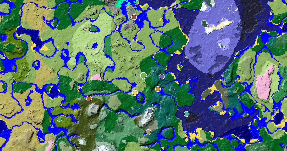 a Mansion Within Reach Near a Forest Spawn — biome and structure map