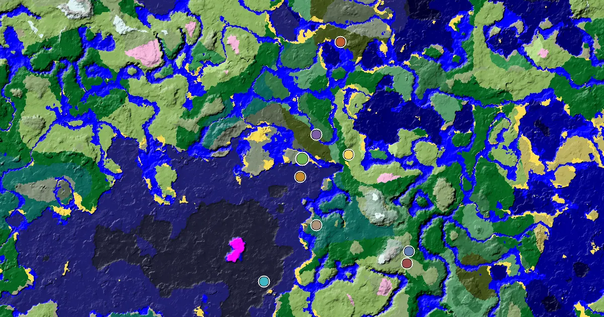 Old Growth Spruce Taiga Seed With a Trial Chamber by Spawn — biome and structure map