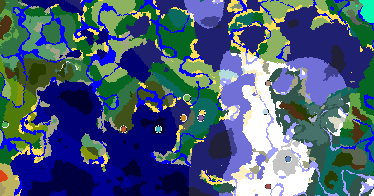 Minecraft Taiga Seed: a Mansion Within Reach — biome and structure map