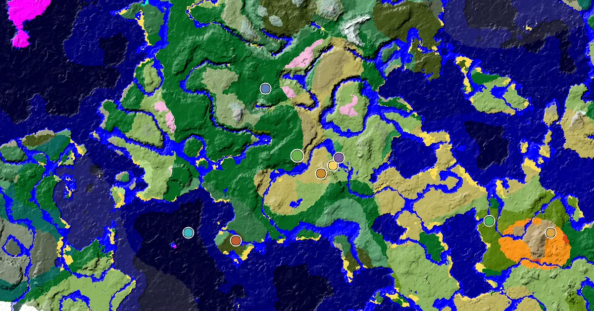 Forest Spawn — a Mansion Within Reach — biome and structure map