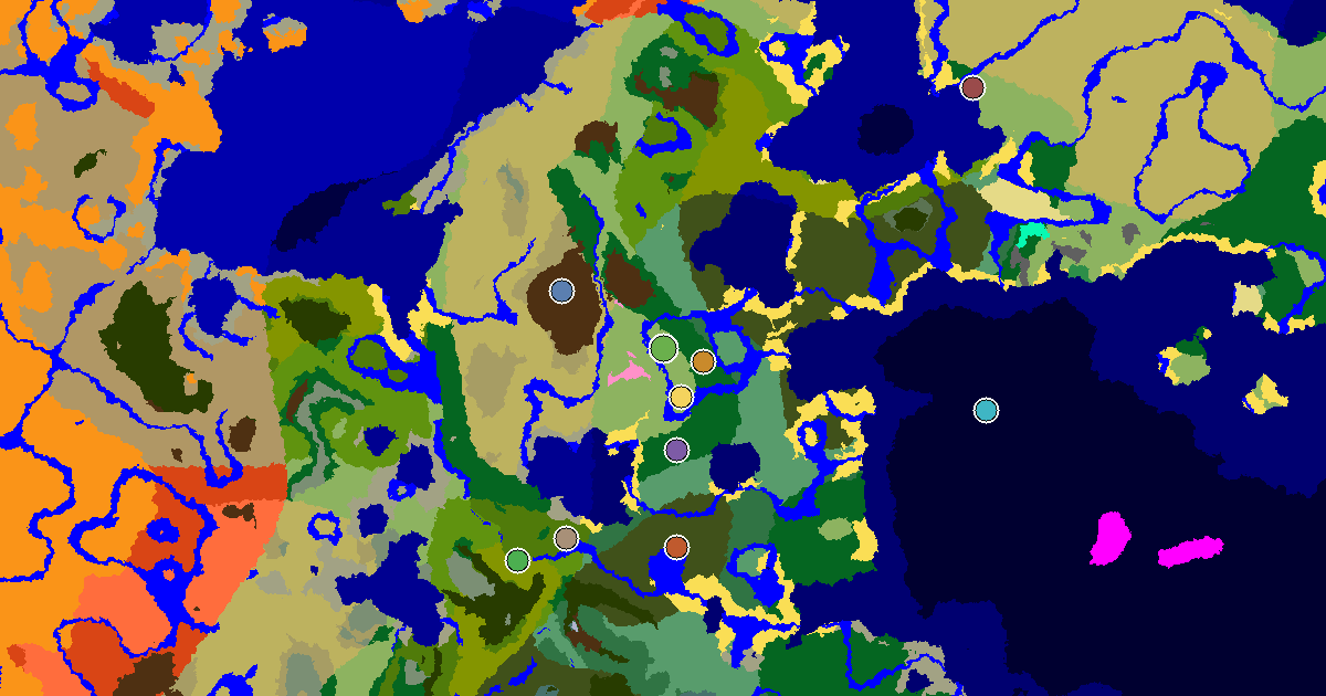 Minecraft Plains Seed: a Village Beside Spawn — biome and structure map