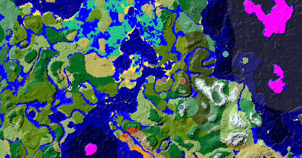 Minecraft Jungle Seed: a Woodland Mansion Nearby — biome and structure map