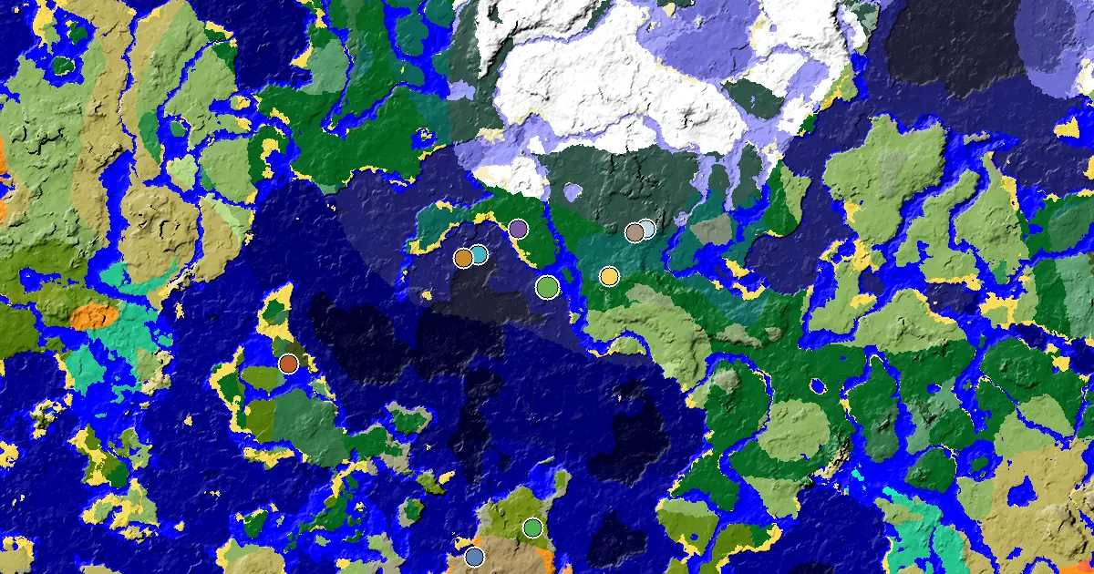 a Mansion Within Reach Near a Forest Spawn — biome and structure map