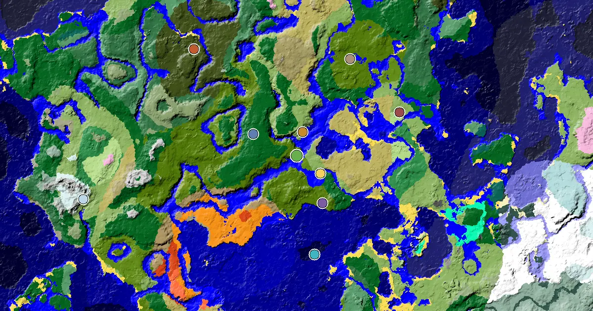 Minecraft Jungle Seed: an Ancient City Under Spawn — biome and structure map