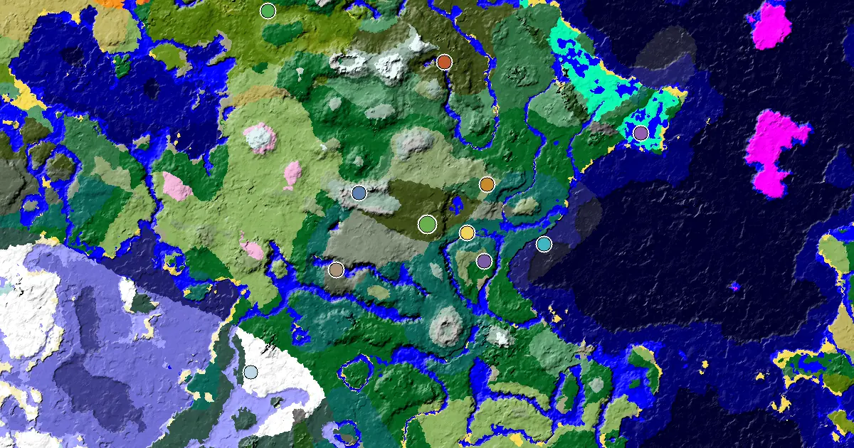 Minecraft Lush Caves Seed: a Mansion Within Reach — biome and structure map
