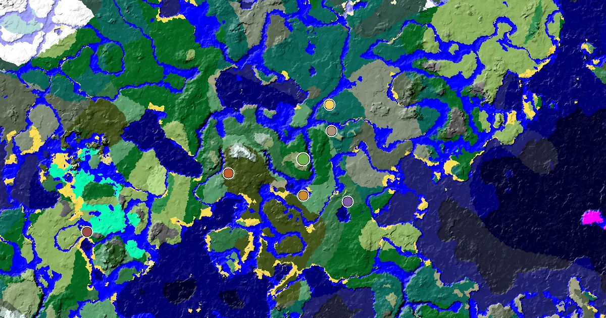 Minecraft Meadow Seed: a Mansion Within Reach — biome and structure map