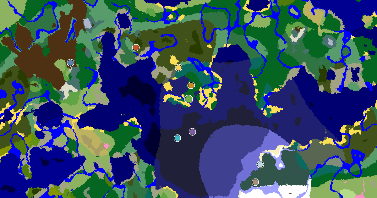 Minecraft Forest Seed: a Mansion Within Reach — biome and structure map around spawn