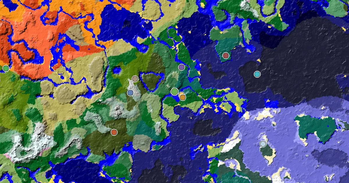 Taiga Seed With a Trial Chamber by Spawn — biome and structure map