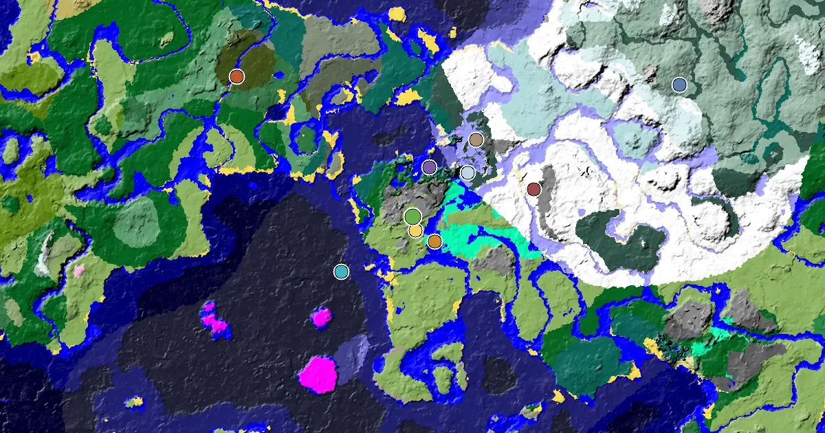 a Village Beside Spawn Near a Plains Spawn — biome and structure map