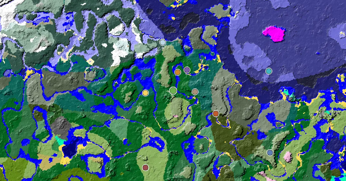 Forest Spawn — a Mansion Within Reach — biome and structure map