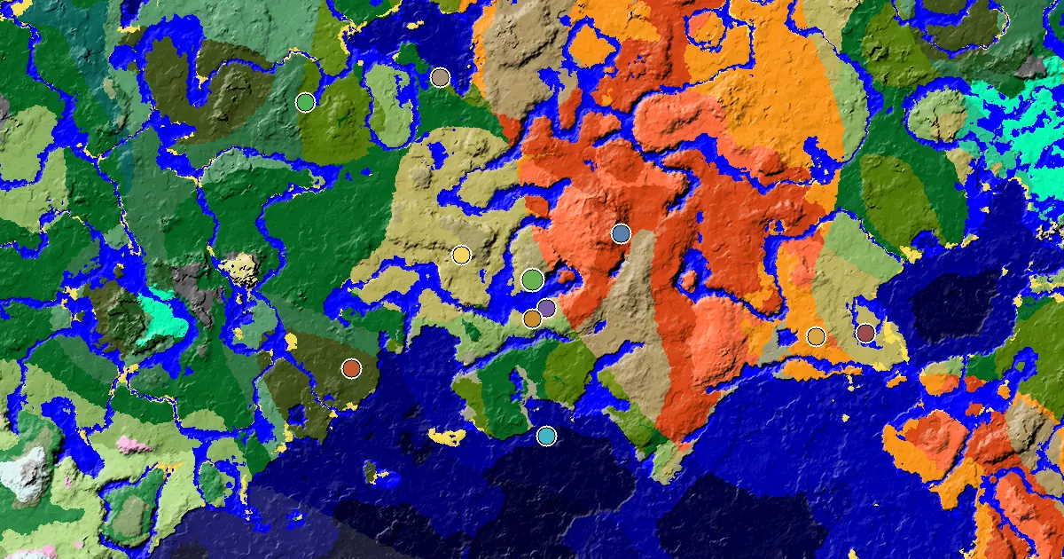 Dripstone Caves Seed With a Mansion Within Reach — biome and structure map