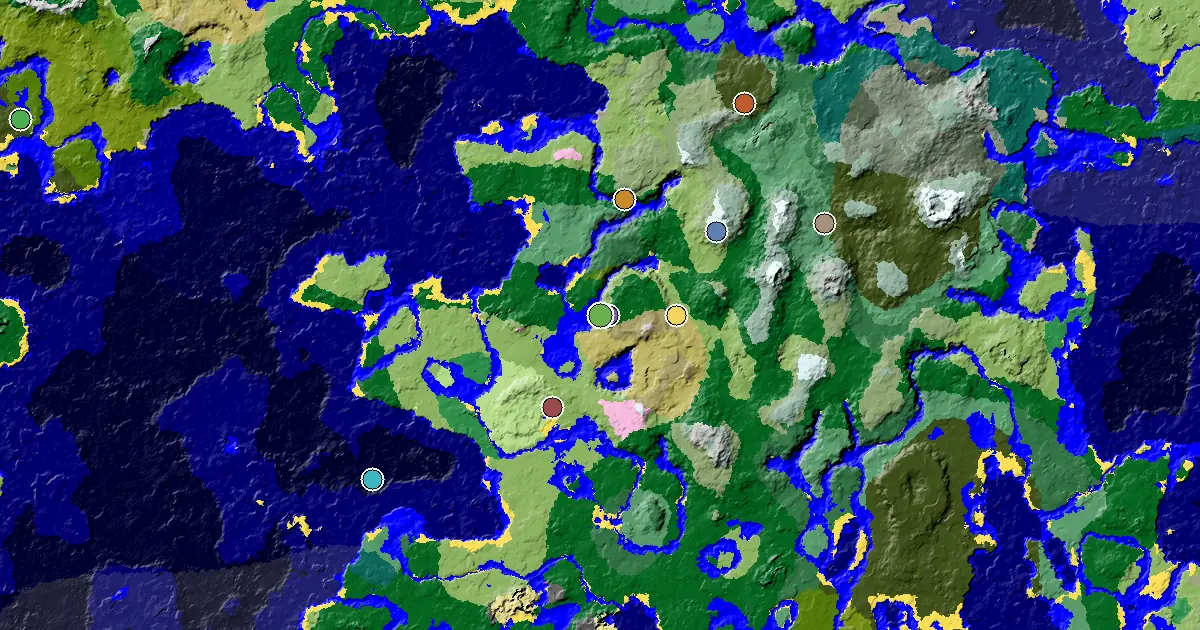 Minecraft Plains Seed: a Mansion Within Reach — biome and structure map