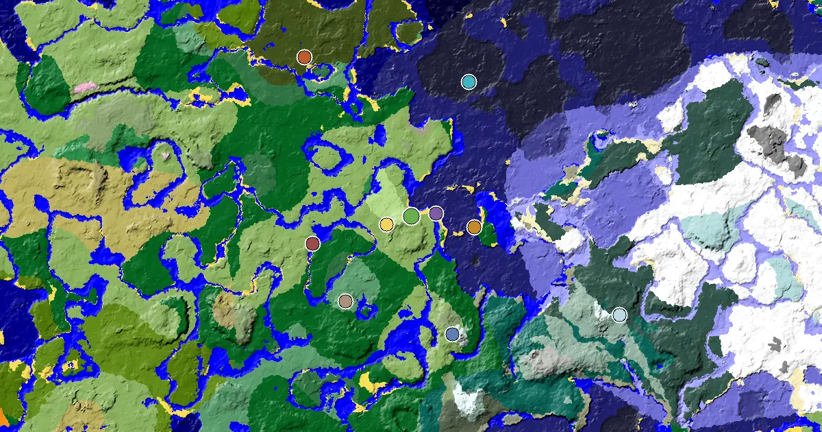 a Village Beside Spawn Near a Plains Spawn — biome and structure map