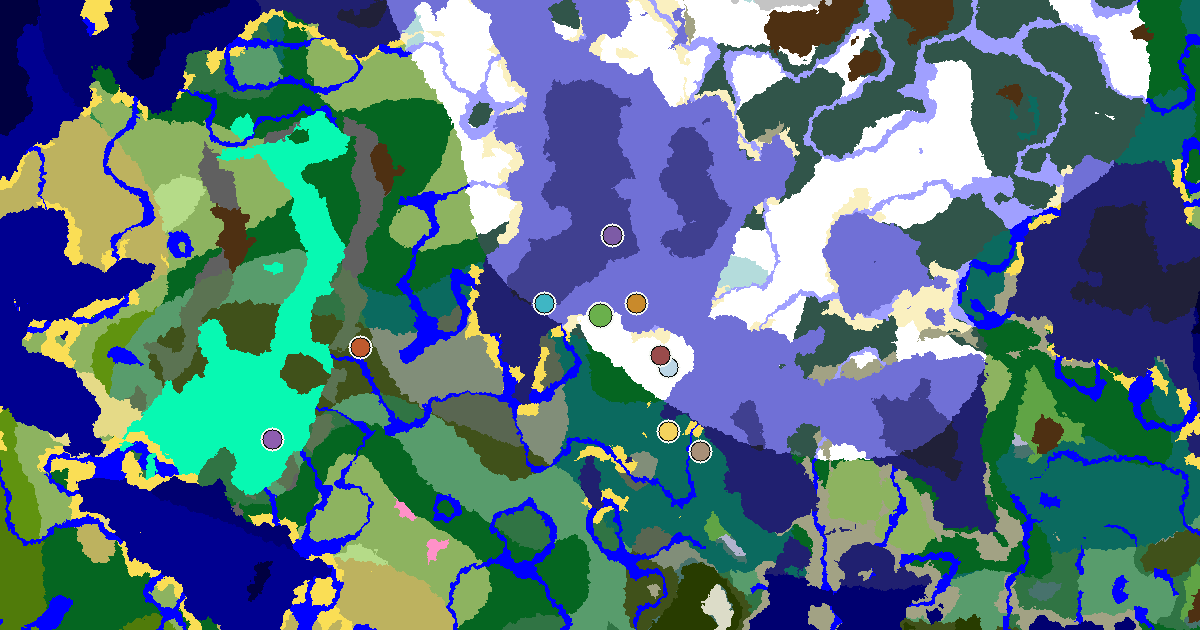 a Mansion Within Reach Near a Snowy Plains Spawn — biome and structure map