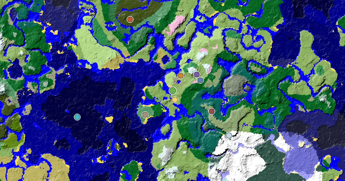 Minecraft Plains Seed: a Village Beside Spawn — biome and structure map