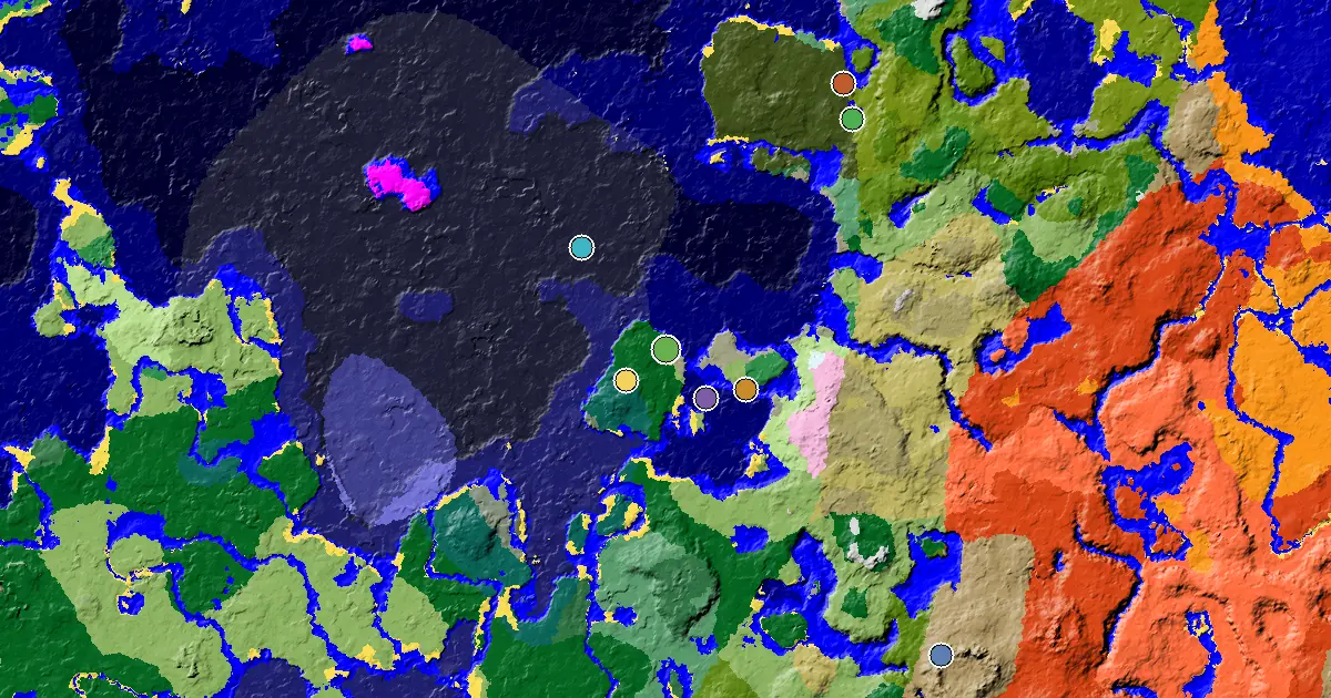 a Village Beside Spawn Near a Forest Spawn — biome and structure map