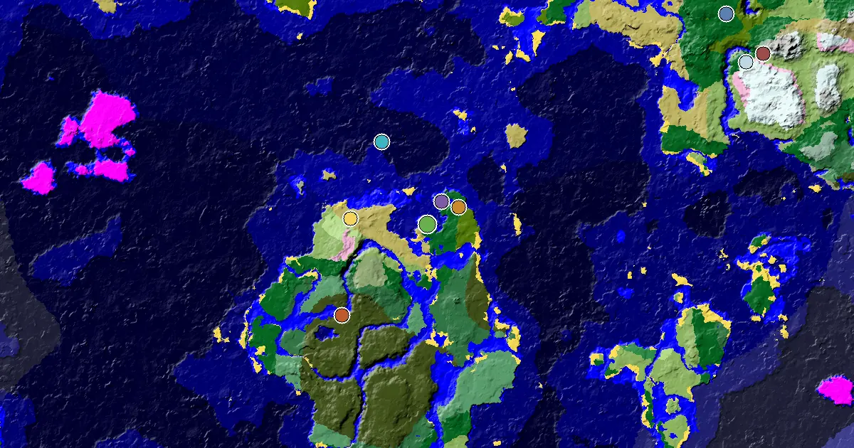 a Mansion Within Reach Near a Forest Spawn — biome and structure map