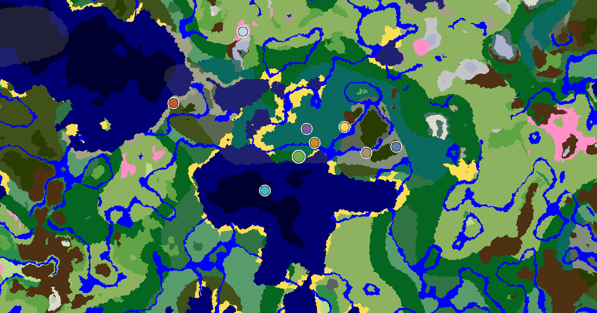 Forest Spawn — a Mansion Within Reach — biome and structure map