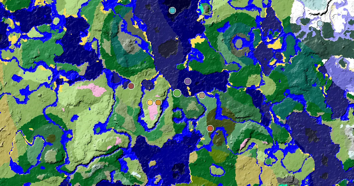 Forest Spawn — a Mansion Within Reach — biome and structure map
