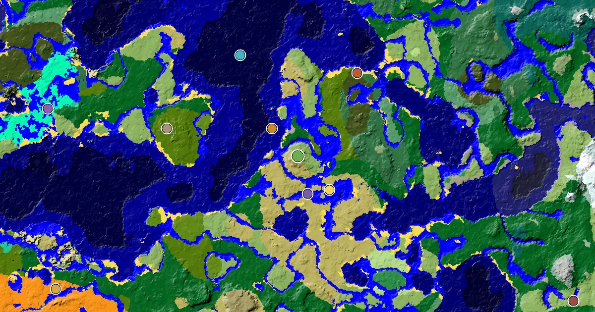 Forest Spawn — a Mansion Within Reach — biome and structure map