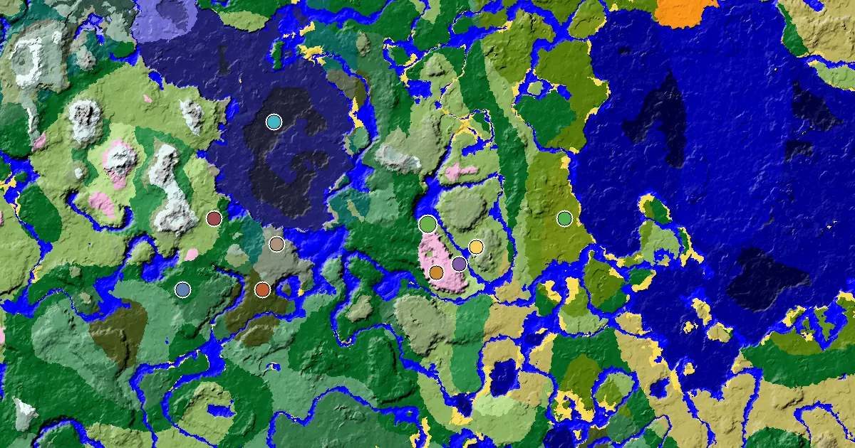 Forest Spawn — a Mansion Within Reach — biome and structure map