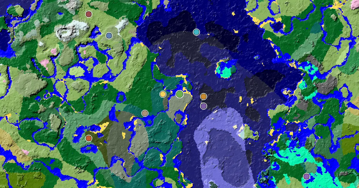 Old Growth Spruce Taiga Spawn — a Village Close to Spawn — biome and structure map
