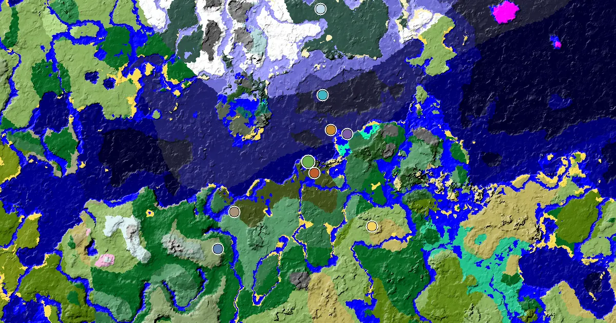 Minecraft Dark Forest Seed: a Woodland Mansion Nearby — biome and structure map