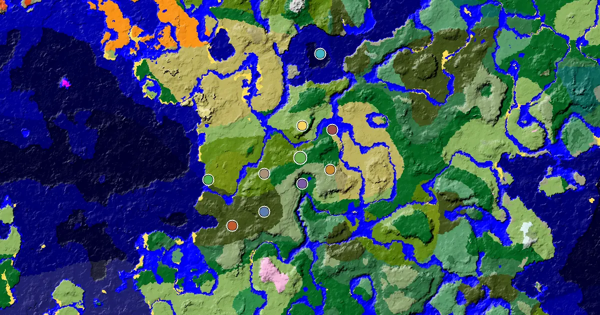 Jungle Spawn — a Mansion Within Reach — biome and structure map