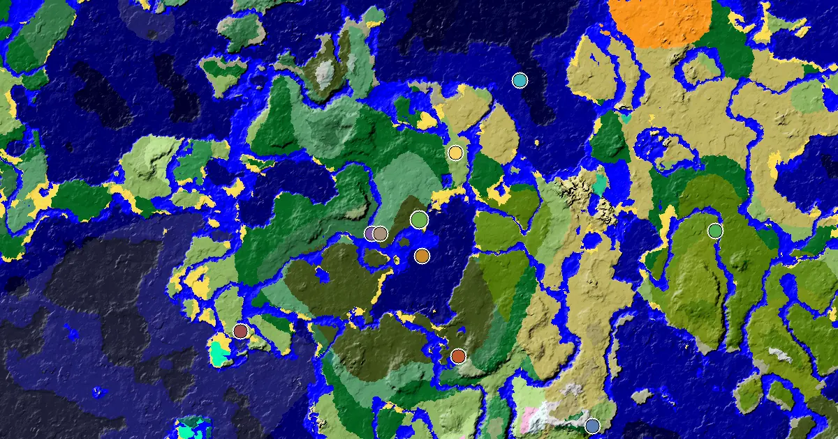 Dark Forest Spawn — a Mansion Within Reach — biome and structure map