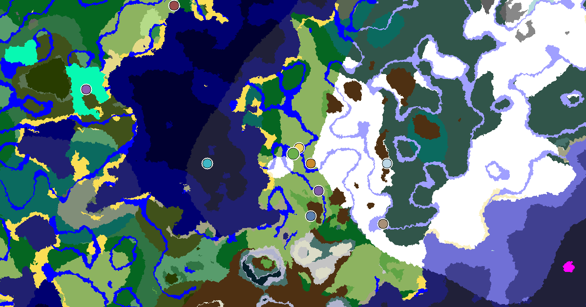 Minecraft Plains Seed: a Village at Spawn — biome and structure map
