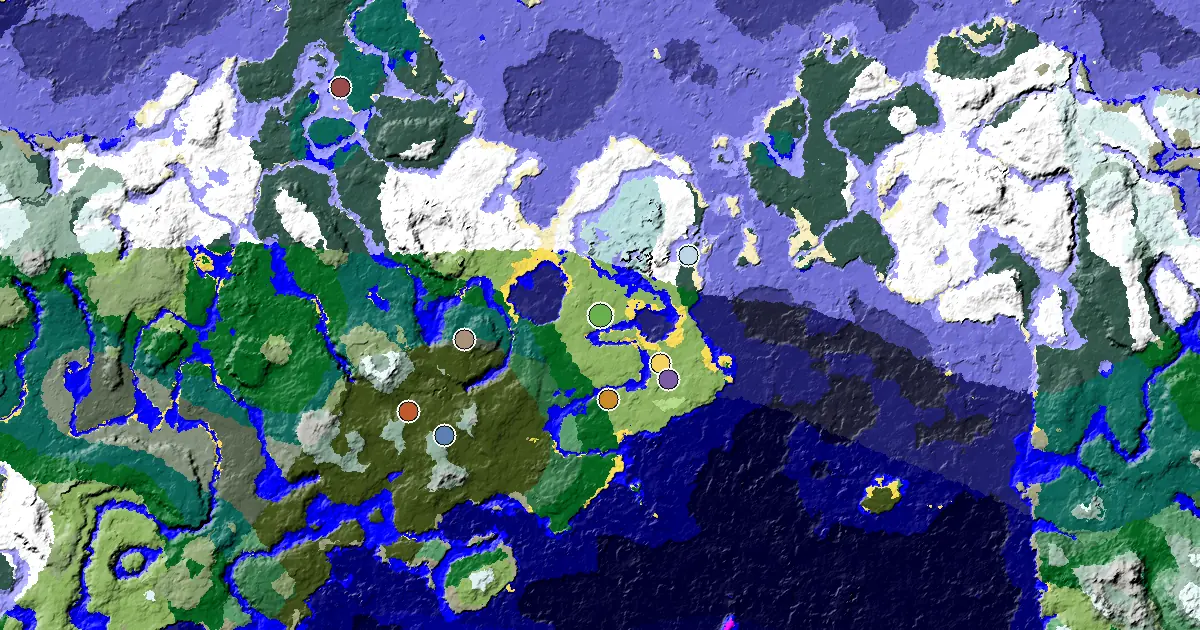 Beach Spawn — a Mansion Within Reach — biome and structure map