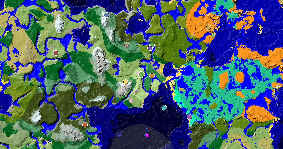 Sunflower Plains Spawn — a Village Close to Spawn — biome and structure map