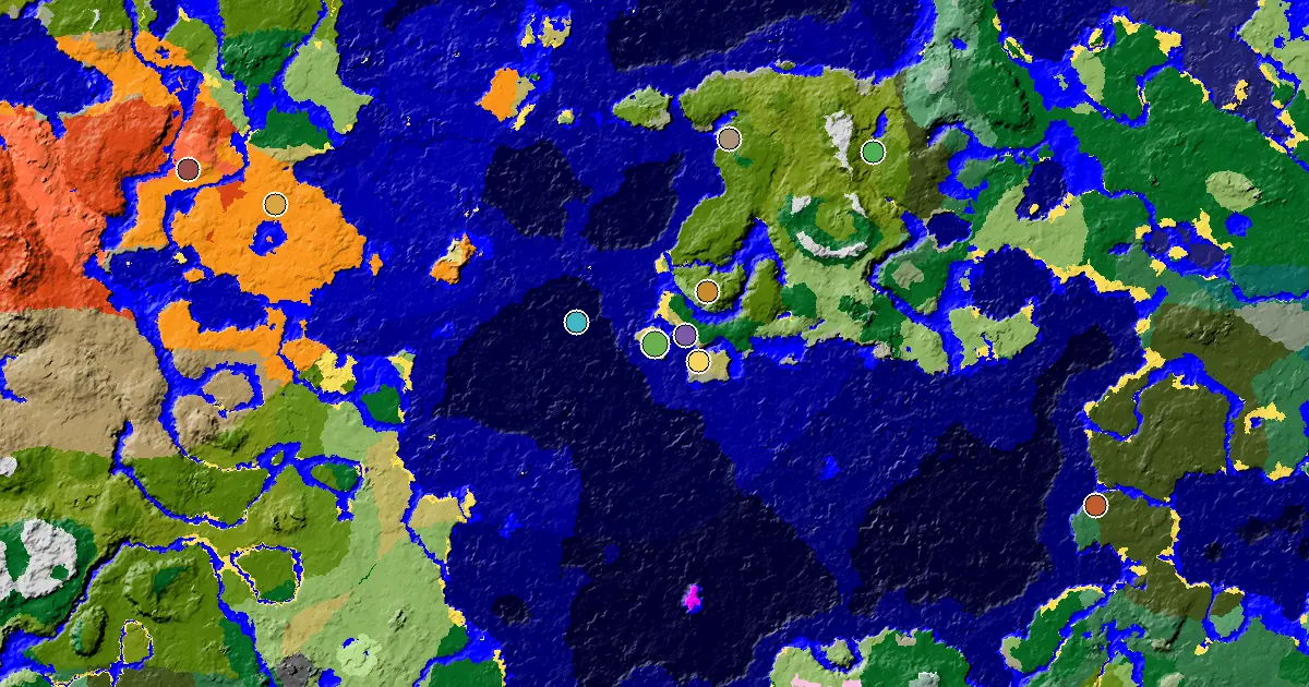 a Village Beside Spawn Near a Savanna Spawn — biome and structure map