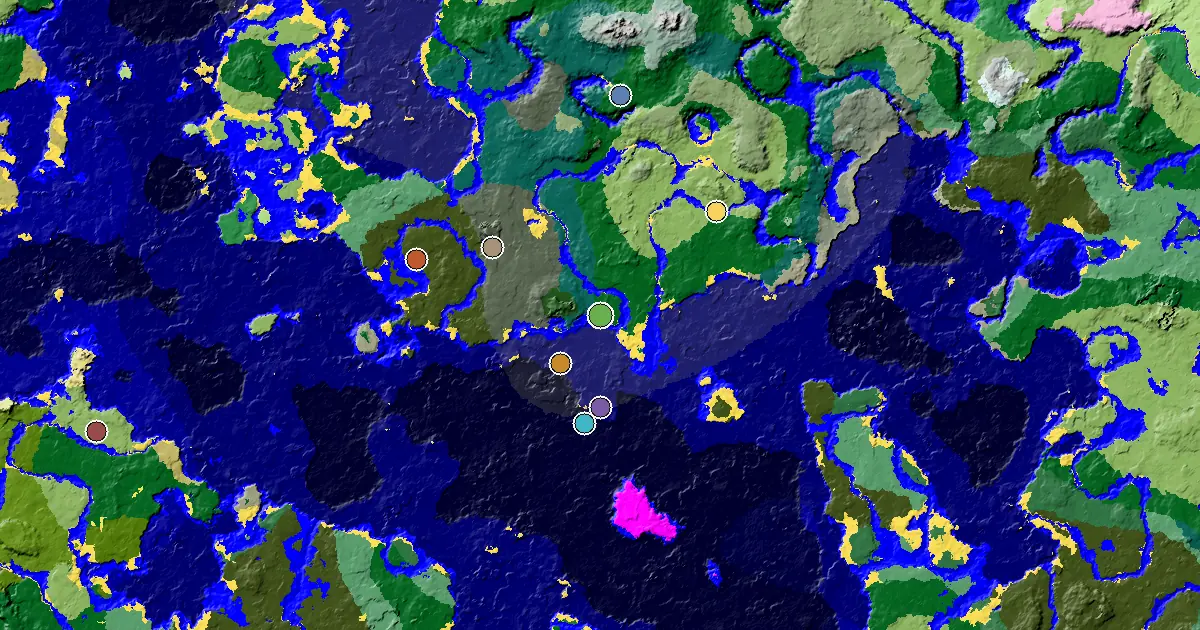 Forest Seed With a Mansion Within Reach — biome and structure map
