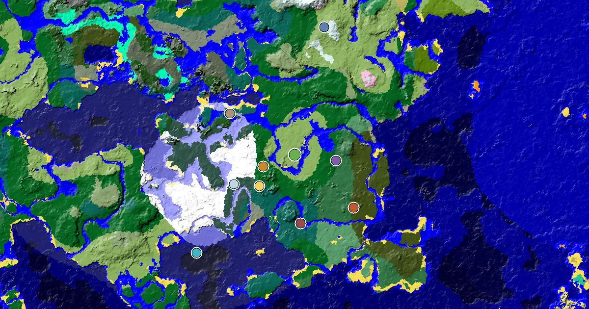 Minecraft Plains Seed: a Mansion Within Reach — biome and structure map