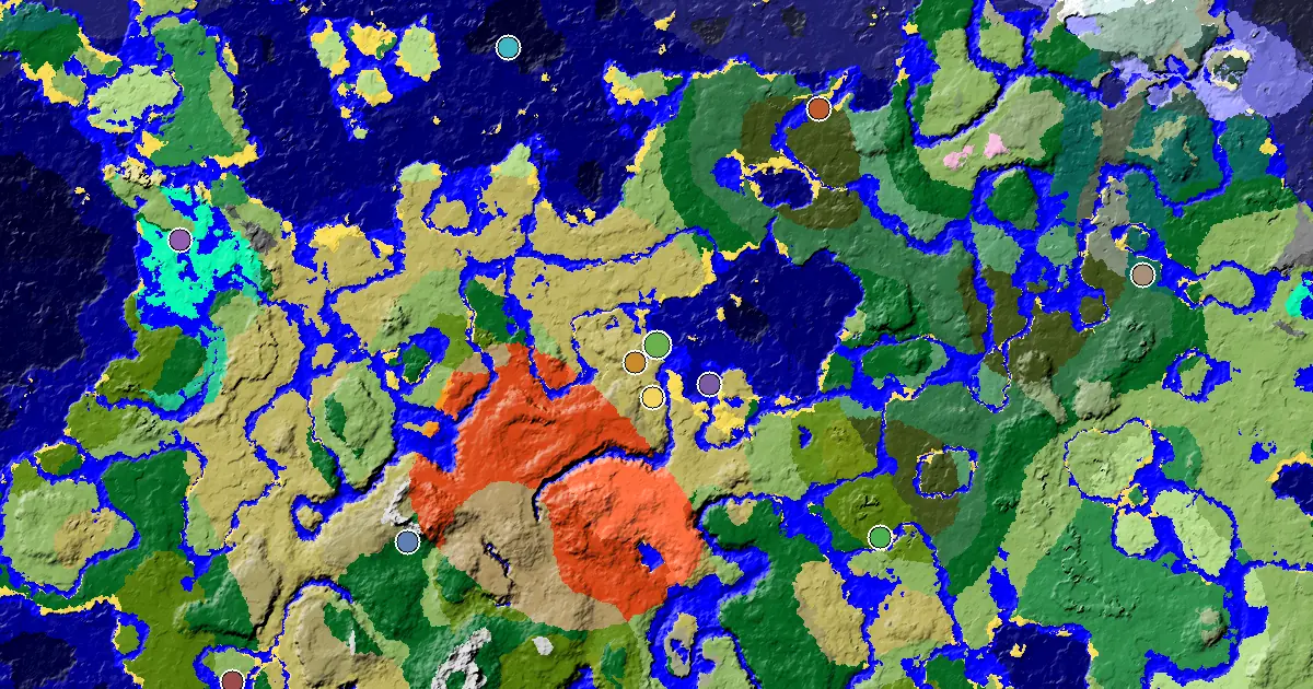 Minecraft Savanna Seed: a Trial Chamber by Spawn — biome and structure map