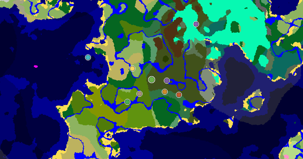 Minecraft Dark Forest Seed: a Woodland Mansion Nearby — biome and structure map