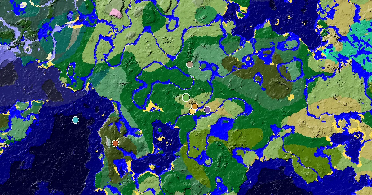 Minecraft Plains Seed: a Village Beside Spawn — biome and structure map