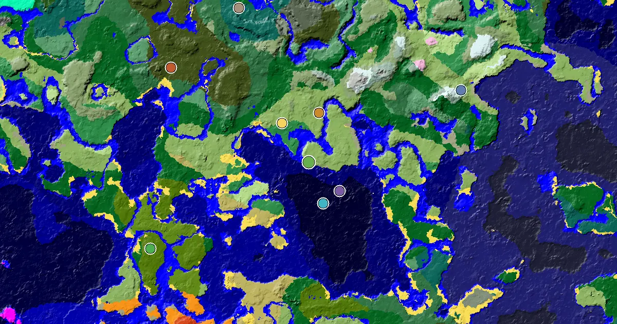 a Village Close to Spawn Near a Plains Spawn — biome and structure map