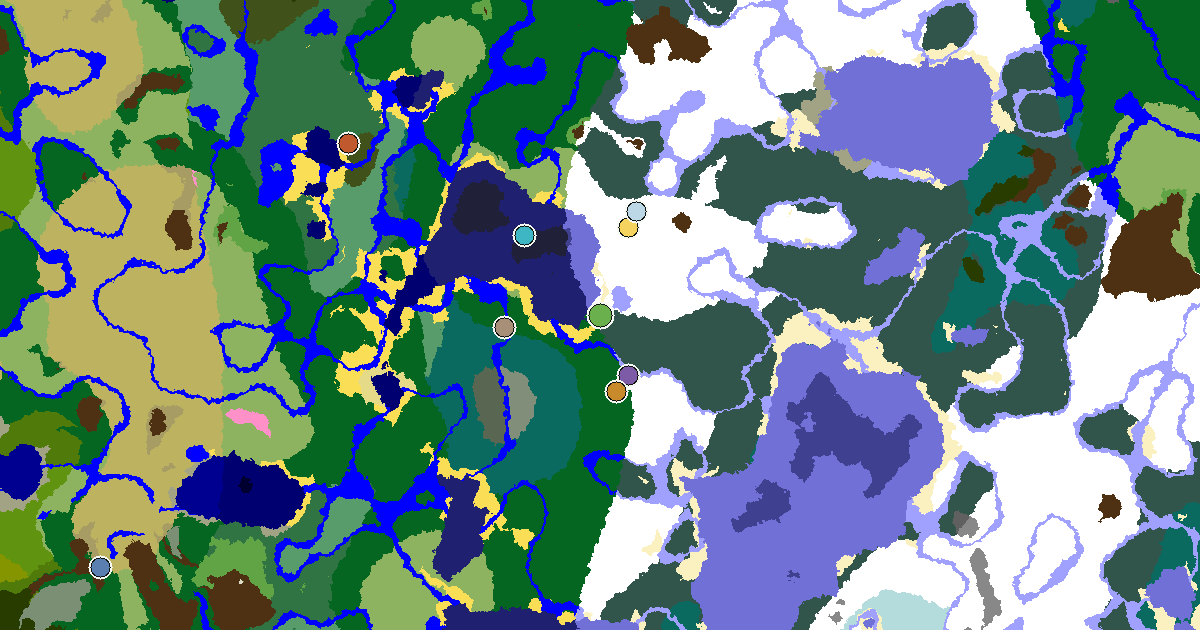 Minecraft Snowy Beach Seed: a Village Close to Spawn — biome and structure map